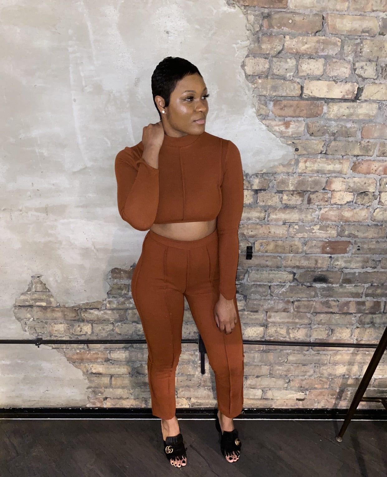 Nichole| Two Piece Backless Jogger Set